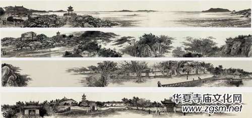 楊明學國畫百米長卷《普陀圣境圖》被普陀山收藏 楊明學國畫百米長卷《普陀圣境圖》被普陀山收藏