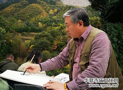 楊明學國畫百米長卷《普陀圣境圖》被普陀山收藏 楊明學國畫百米長卷《普陀圣境圖》被普陀山收藏